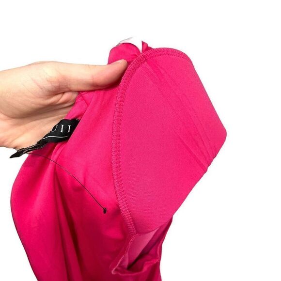 Eloquii front twist midi dress Size 18 magenta hot pink‎ - Picture 8 of 11